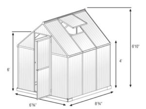 Hobby Greenhouse diagram/ measurements